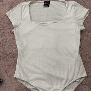 hey babes selling this cute white simple body suit
